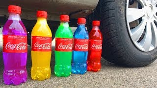 Crushing Crunchy & Soft Things by Car! EXPERIMENT Car vs RAINBOW PAINTING & FOOD