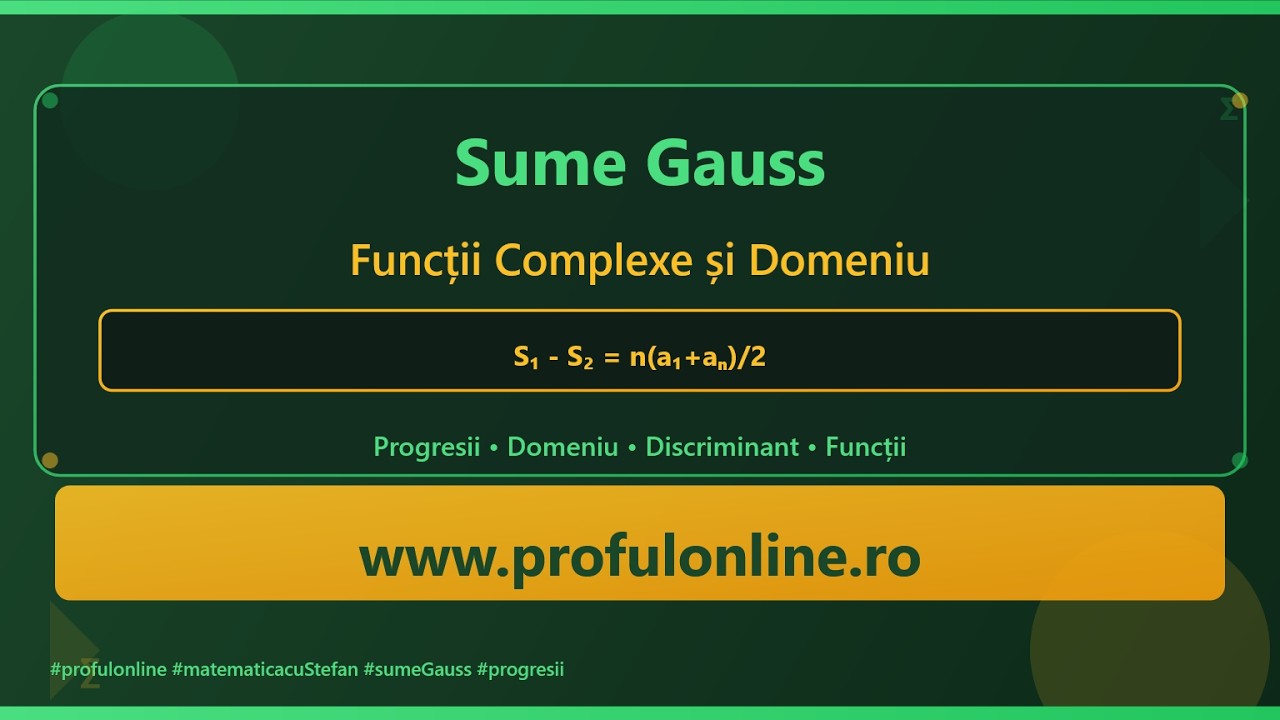 Sume Gauss și Funcții Complexe - Fracții, Puteri și Domeniu de Definiție