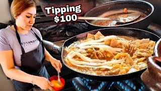 IRIS, The Street Food MASTER  Mexican Street Food BREAKFAST  Tipping $100 Dollars