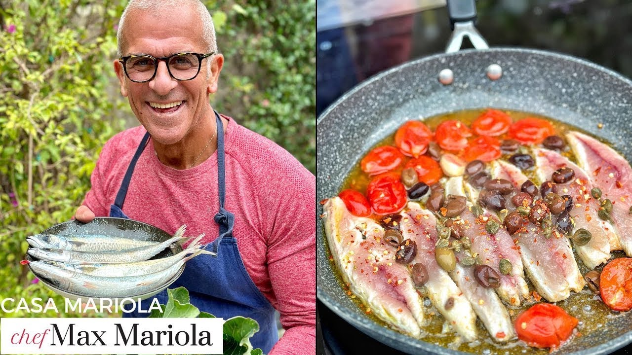 Sgombro alla cacciatora in padella con pomodorini e olive - Ricetta di Chef Max Mariola