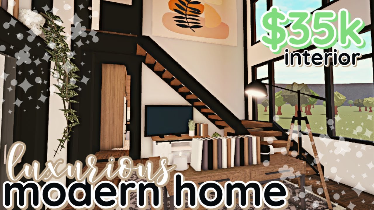 *INTERIOR* Luxurious Bloxburg House Build: 2 Story *Pt. 2* - YouTube