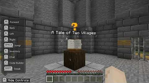 Minecraft Education:  Tale two villages: code walkthrough 1/2