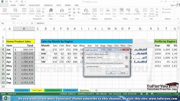 43  Creating in cell charts with sparklines mp4