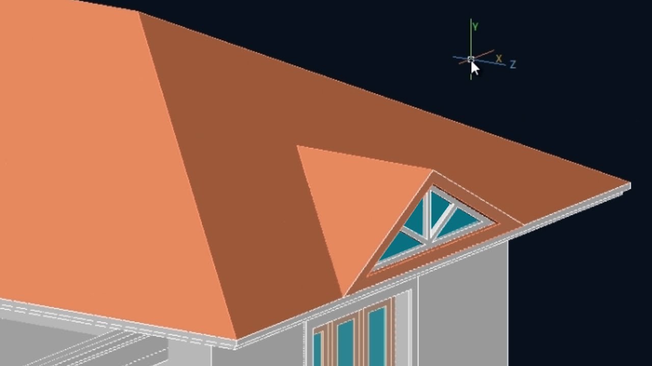 AUTOCAD 3D  HOUSE  PART 7 MAKE  GABLES GABLE ROOF  YouTube