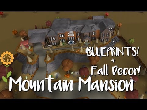 Roblox Bloxburg Mountain Mansion Blueprints Fall Decor Youtube - roblox bloxburg primrose mini mansion blueprints