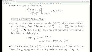 ims40 - Bivariate Moment Generating Function