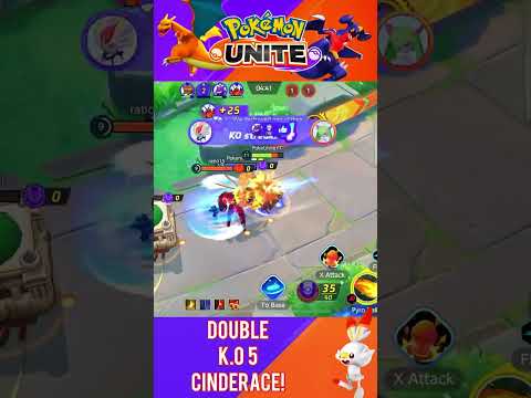 Insane Hexa Kill Streak of Cinderace in Master Rank!!! #pokemonunite #shorts #cinderace #pokemon