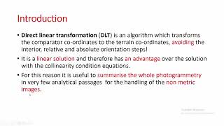 Close-Range Photogrammetry- DLT Solution