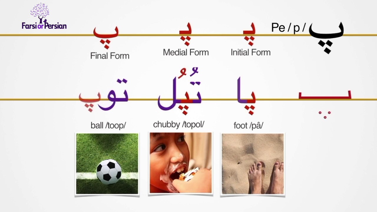 Learn Persian Alphabet- Letter Pe - YouTube