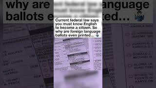 Why Are Ballots Printed In Other Languages! 🗳️❓ #Shorts