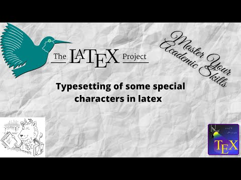 Latex tutorial: 2.2 Typesetting of some special characters in latex