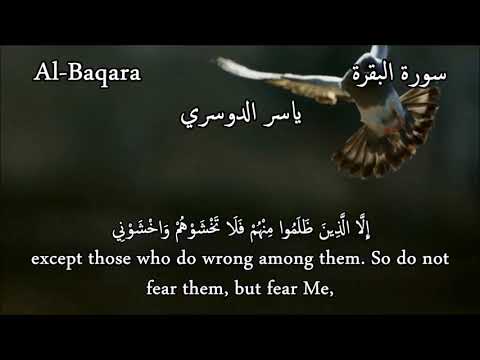 ما تيس ر من سورة البقرة ياسر الدوسري Al Baqara 146 152 Arabic English Translation 