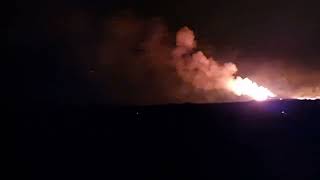 Volcanic eruption seen at night. The way back. 29.11.24
