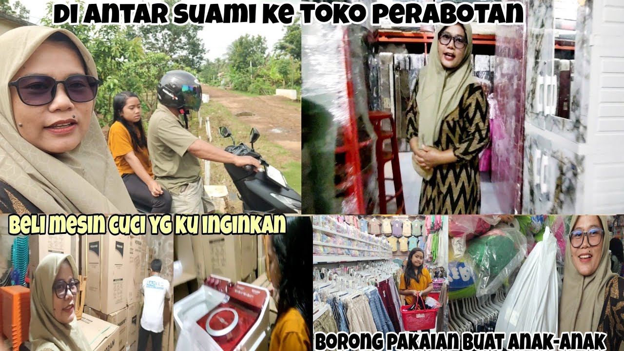Ke toko perabotan beli mesin cuci yg ku inginkan lanjut borong baju buat anak dan keponakan ⁉️  