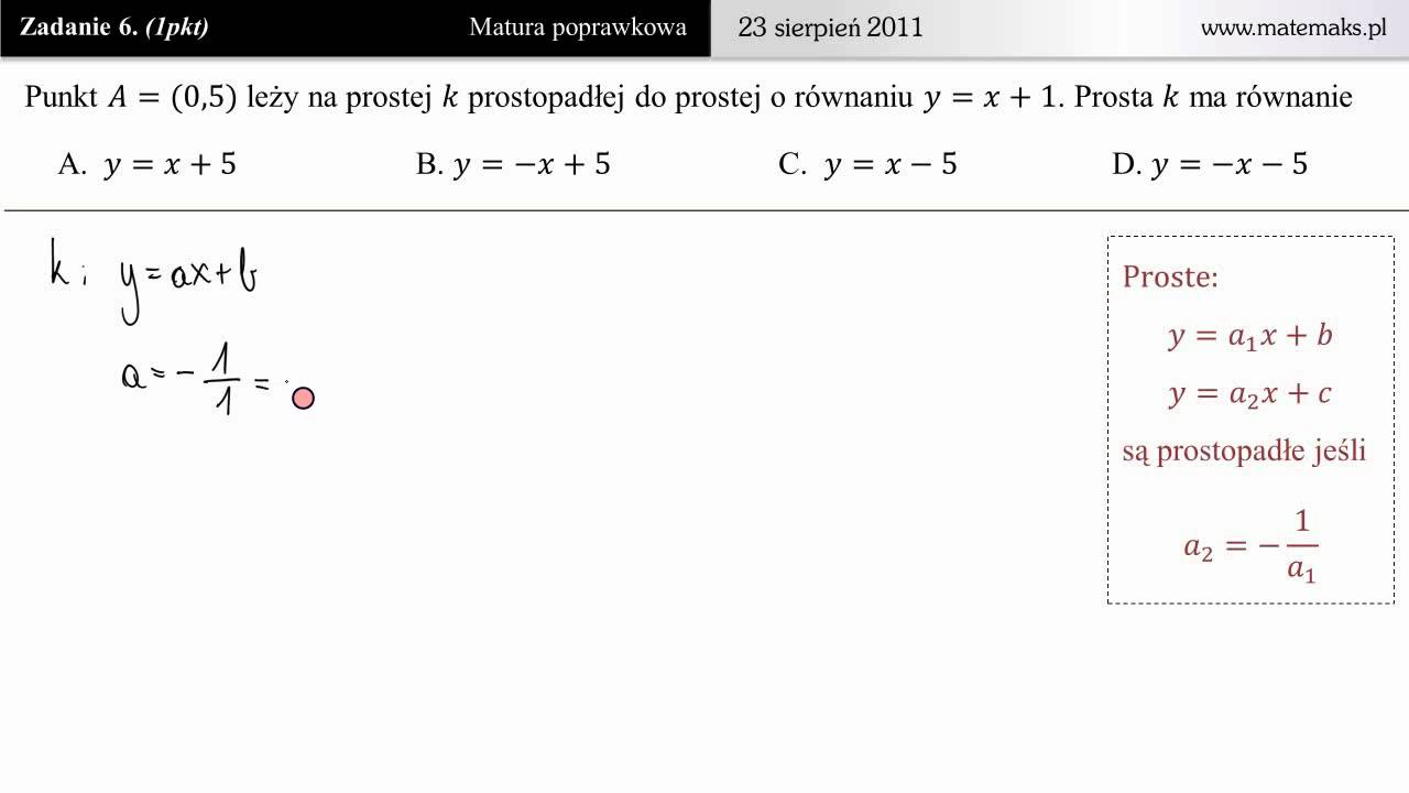 Prosta K Ma Równanie Y 2x 3