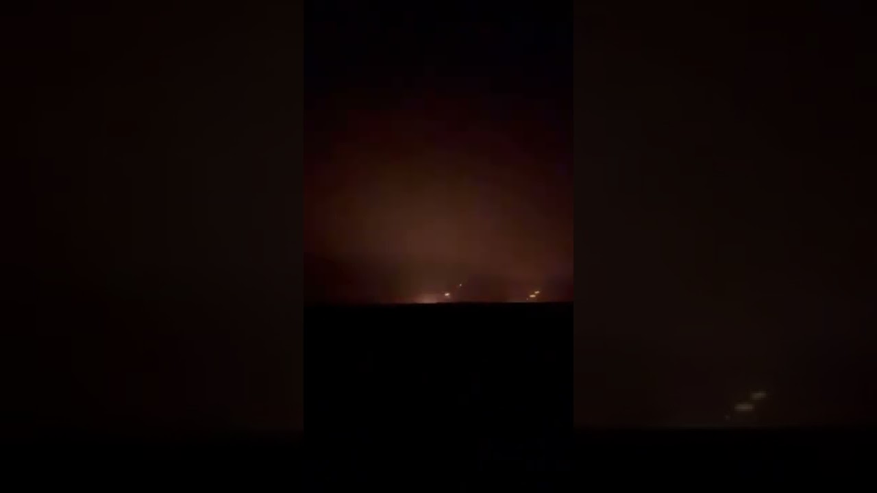 Russian rocket launch "Grad"  Российский ракетный удар "Град"