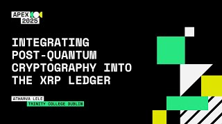 Integrating Post Quantum Cryptography into the XRP Ledger, Atharva Lele
The rippled-developed XRPL is a fundamental for securing blockchain transactions efficiently. However, the rise of the quantum computing threatens the cryptographic algorithms the XRPL relies on like secp256k1 and ed25519-donna for securing transactions and validating digital signatures. Shor’s and Grover’s algorithms can break the security of these algorithms. Hence we are proposing integration of post quantum cryptography algorithm : CRYSTALS-Dilithium alongside existing classical algorithms. These algorithms can withstand the quantum attacks and do not affect the performance of the ledger significantly even though they have large key sizes and messages compared to traditional algorithms.
Learn more about Apex at xrpledgerapex.com Integrating Post Quantum Cryptography into the XRP Ledger, Atharva Lele