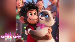 Kucing Lucu dan Monyet Nyanyi Lagu | Funny Cat \u0026 Monkey Sing Song @Kamildankarim 