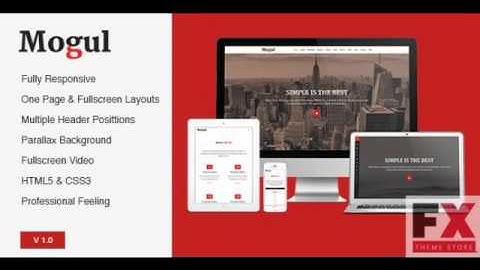 Preview Mogul - Responsive One Page and Fullscreen Temlpate