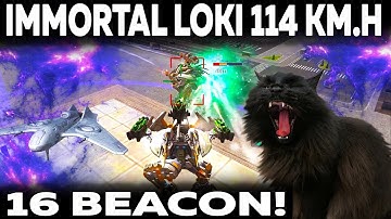 IMMORTAL LOKI 114 KM/H + 16 BEACON ! POWERFUL HEALING DRONE GLIDER T4! WAR ROBOTS CHESTER 70 LVL T4