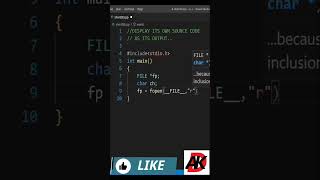 Display Its Own Source Code As Its Output .||Coding In C.