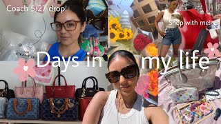 ♡Vlog♡ Coach unboxing, shop with me, organizing my purses, new juicy couture, GRWM on a Saturday