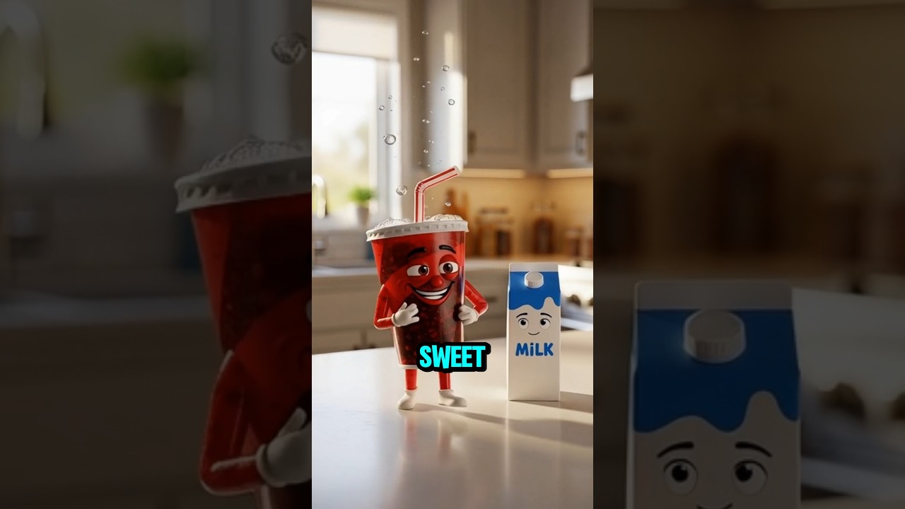 Milk 🥛 vs Soda 🥤 — Which One Really Wins? | Animated Food Battle