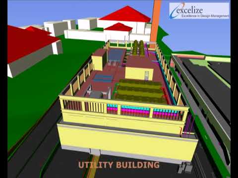 IT Park TCS Trivendrum BIM Model Exterenal View