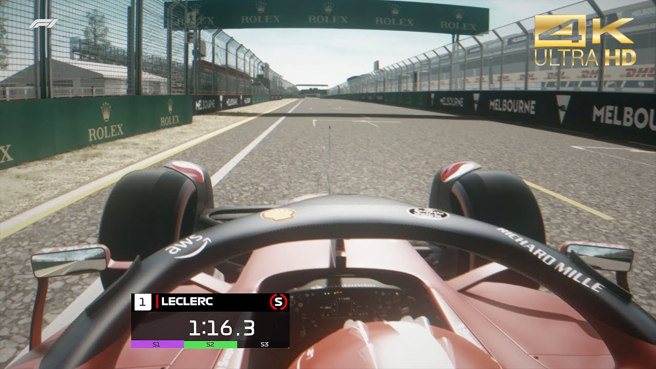 New Layout Melbourne F1 2022,  FP2 HOTLAP F1 GP AUSTRALIA as Virtual Charles Leclerc