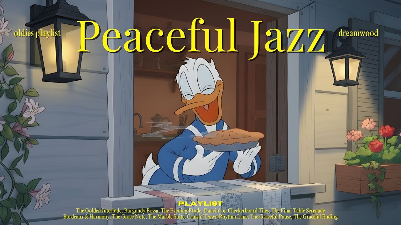 Cozy Night at Home with Donald Duck | Peaceful Jazz Music Playlist for Relaxing Moments