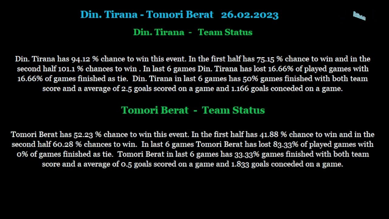 Din  Tirana-Tomori Berat 26 02 2023 betting tips and analis