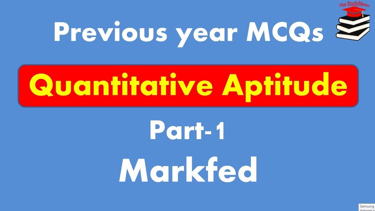 Markfed | Previous Year Questions| Quantitative Aptitude (Part 1) by The StudyMeter