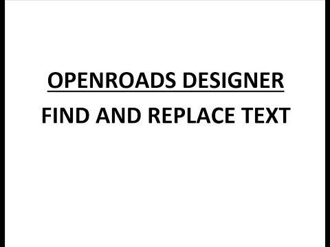 ORD - MicroStation - 12.9 - Find And Replace Text