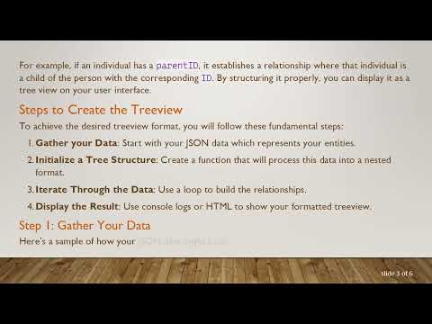Creating a Treeview from JSON Data in JavaScript
