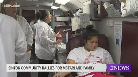 Sinton community rallies for McFarland family during blood drive