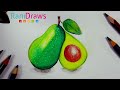 Cómo dibujar un AGUACATE (semi realista) - Paso a paso