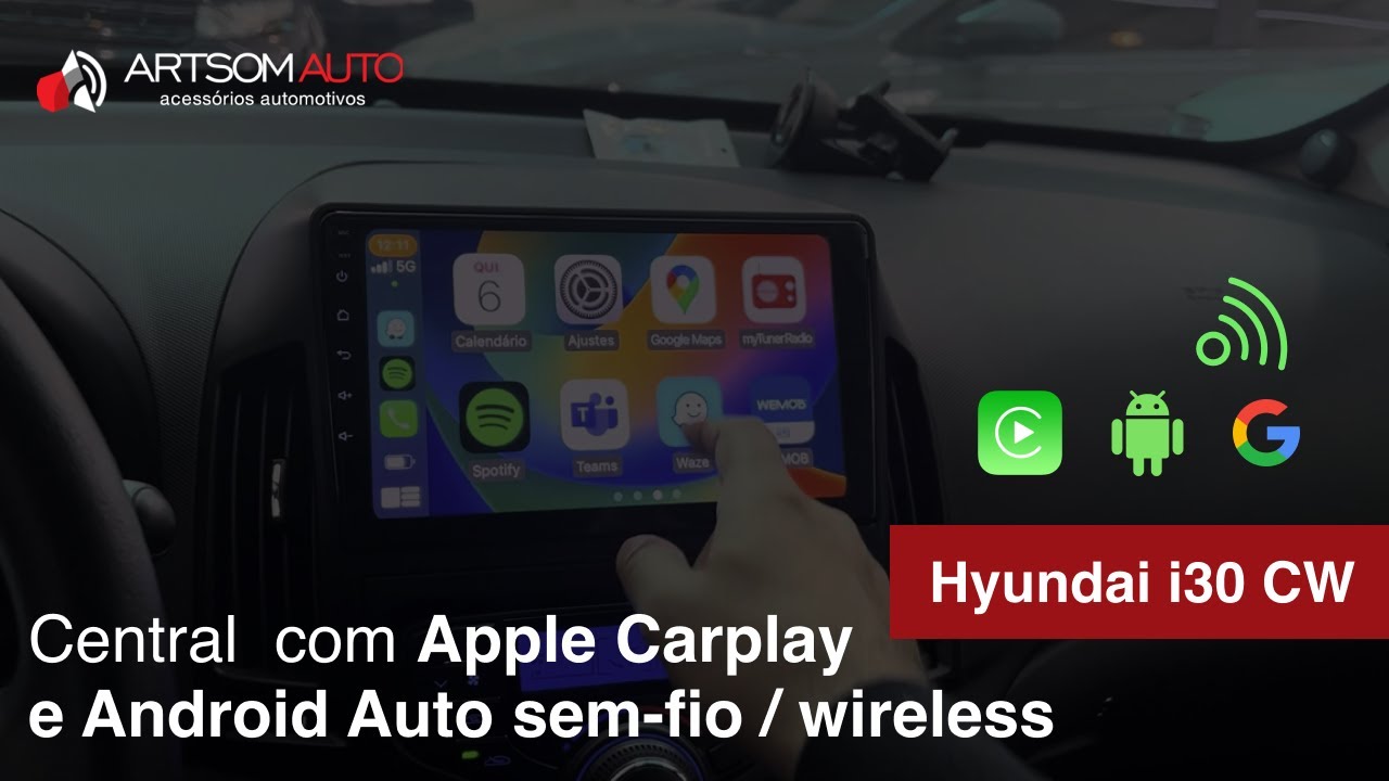 Hyundai i30  CW 2010  Central 9” com Apple CarPlay e Android Auto sem-fio / wireless