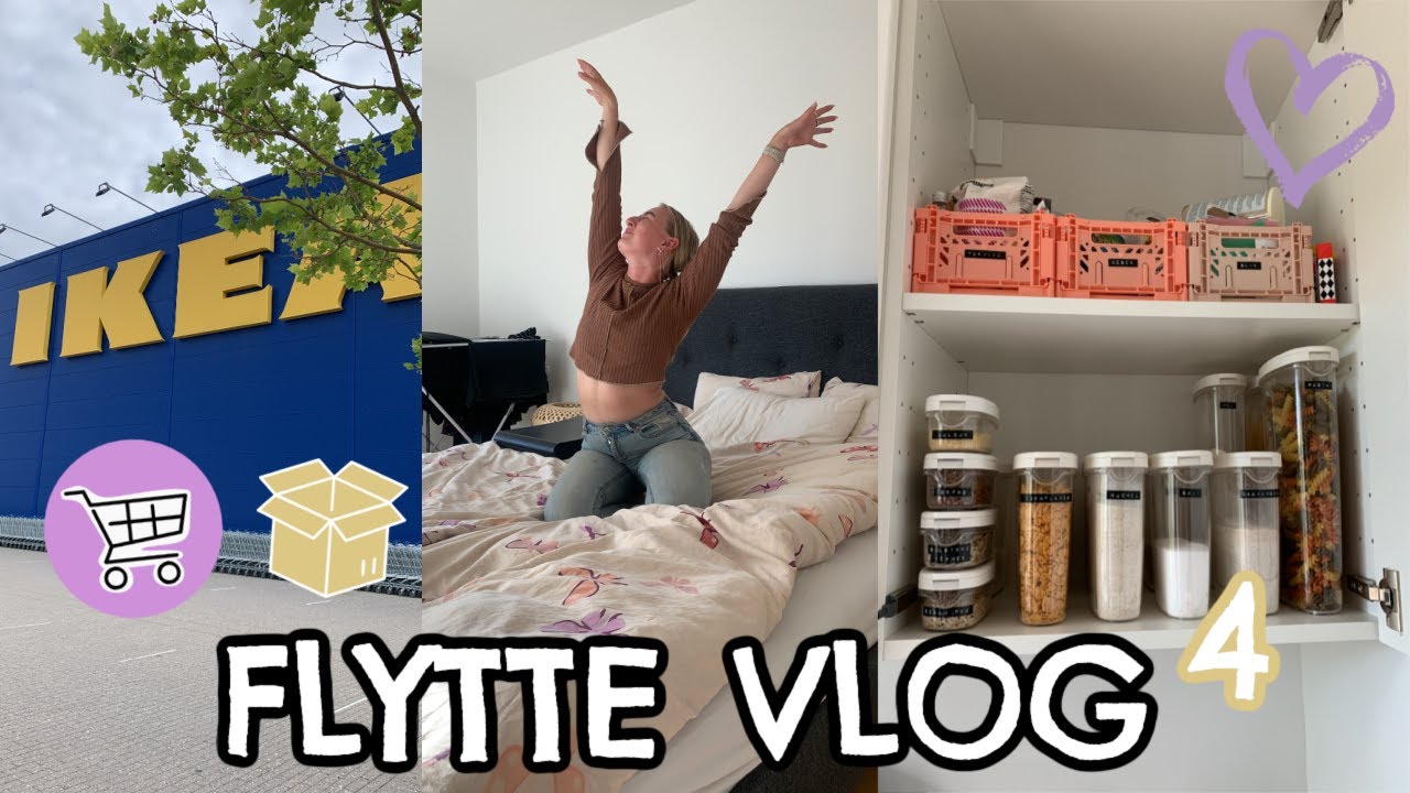 FLYTTEVLOG PART 4 | en opdatering af min lejlighed, organiserings og ikea tur 📦 🛍️