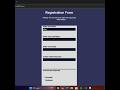 Basic Registration Form using HTML &amp; CSS 🔥 | Frontend Project 👨‍💻 @CodeWithHarry