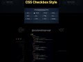🎨 Creative CSS Checkbox Design — Easy & Modern UI Tutorial #shortsfeed #viralshorts #codewithtanveer