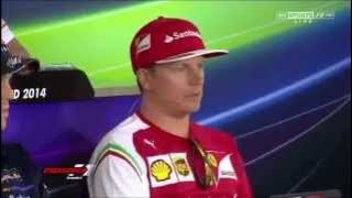 Classic Kimi: ''I crashed, I think you saw it. I'm fine now.''