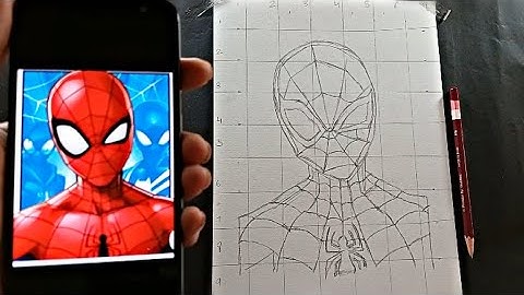 How to draw spider man, step by step outline tutorial (part 1) #artwork #outlinetutorial #spiderman