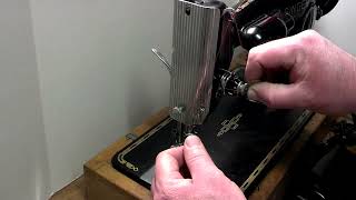 How to Thread a Vintage Singer 201 201-2 and 1200 Electric Sewing Machine with Bobbin