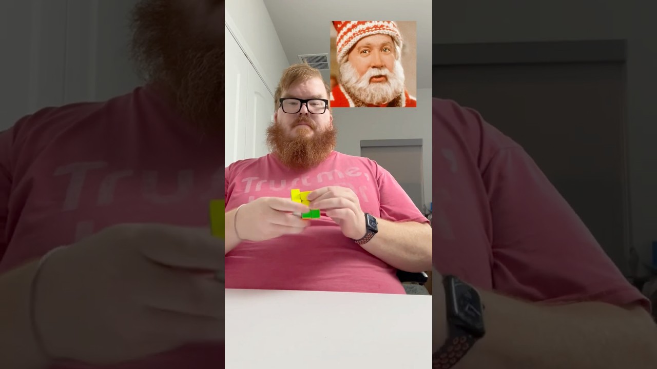 Rubik's Cube Master Builds The Santa Clause in Record Time!