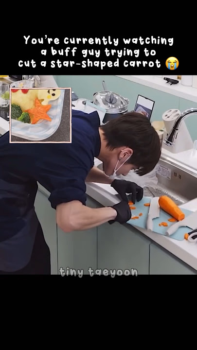 Buff Taehyun cutting a carrot 😂 #txt #taehyun #todo #kangtaehyun #kpopstar #kpopstan #shortsfeeds