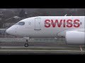 ✈ SWISS CS100/A220 HB-JBA Departure from London City Airport!