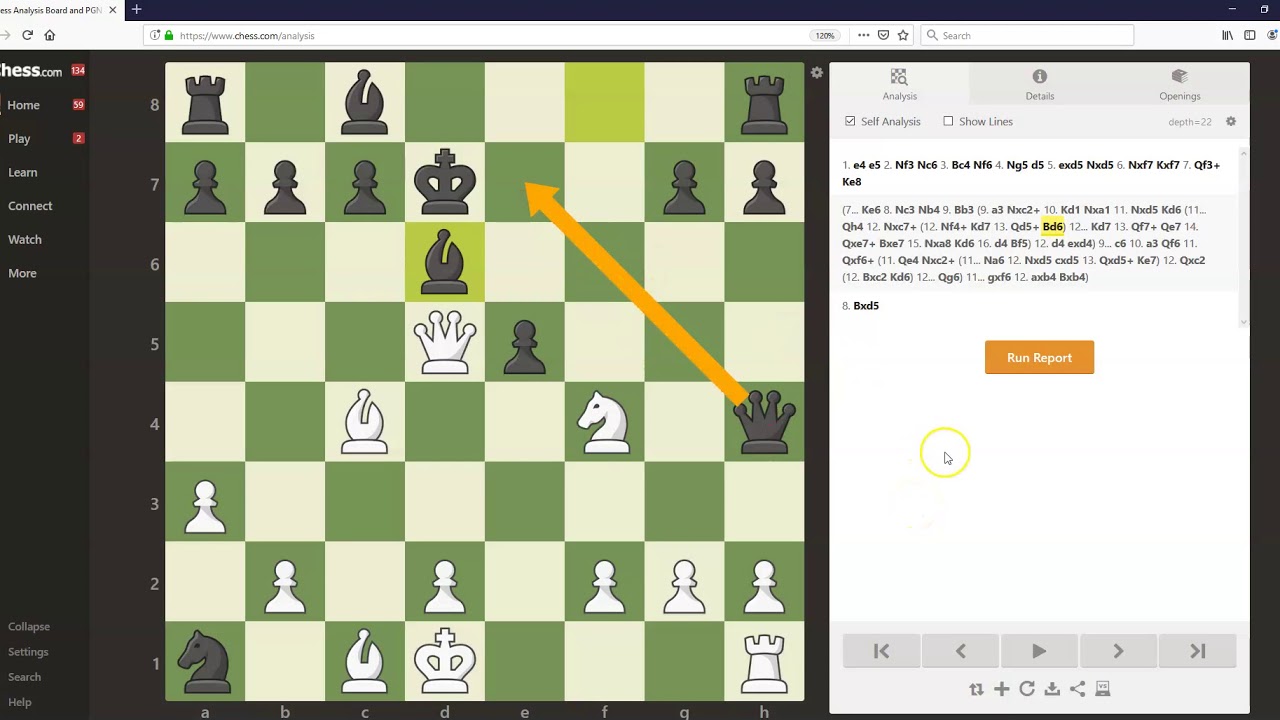 Counter attack against Italian game Fried liver attack #chess #chessg