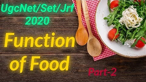 Function of Food||Ugc net set jrf 2020|| Food Science and Nutrition