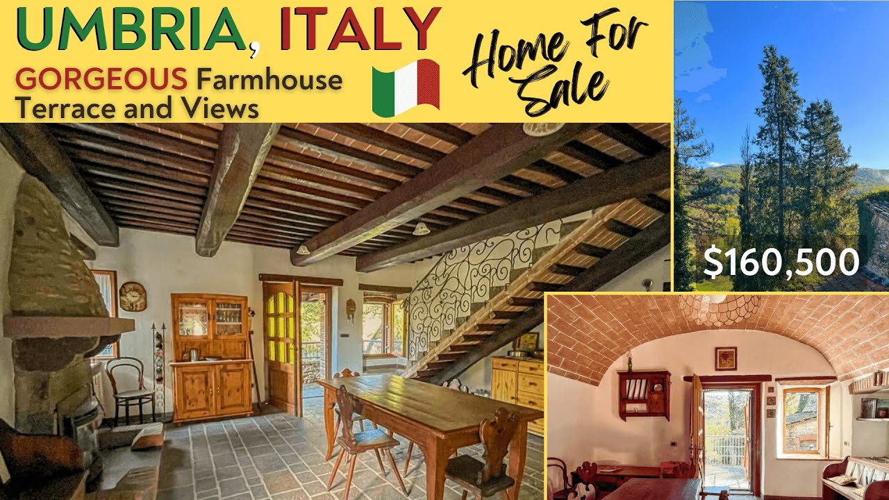 Charming ITALIAN Farmhouse with Terrace FOR SALE Umbria ITALY YouTube
