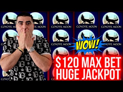 $120 Spin HUGE JACKPOT On Coyote Moon Slot #Highlighted